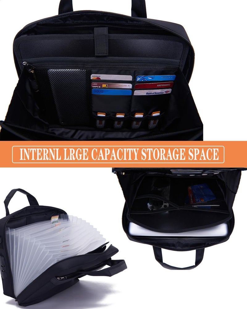 BARDOLPH Heavy Duty Accordian File Organizer with Handle - Image 2